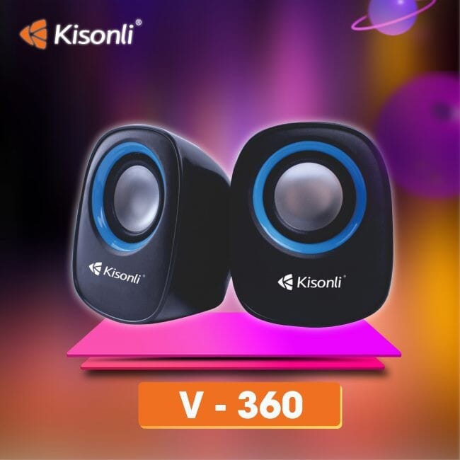 Ultra Loud Subwoofer Kisonli V360 Multimedia USB Speaker for PC & Laptop