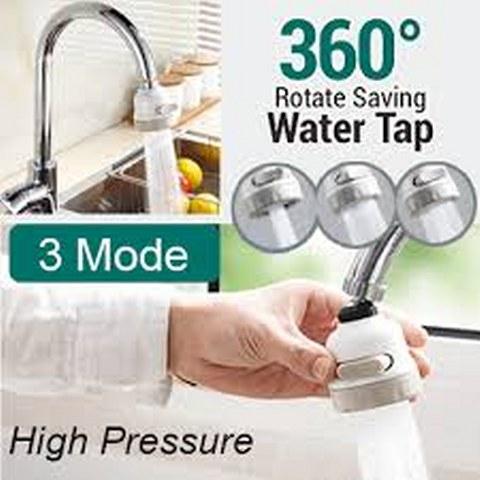360 Rotating Kitchen Tap Extension 3 Modes Adjustment Abs Water Saving Tap