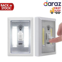 Magnetic COB LED Switch Wall Night Lights Cordless Lamp Battery Operated