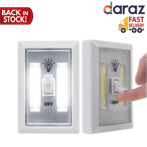 Magnetic COB LED Switch Wall Night Lights Cordless Lamp Battery Operated