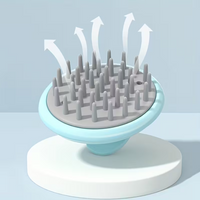 Waterproof Pink Shampoo Applicator Brush Tool for Dandruff Removal, Promotes