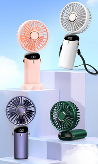 Mini Fan 3000mAh USB Handheld Fan Mini Portable Student Small Digital