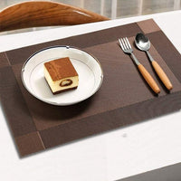 Food Mat Rectangle Placemat Restaurant Washable PVC Durable Dining Table