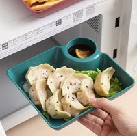 4pcs Plastic Serving Platter Set, Potato Chip Plate, Sturdy Snack Plate