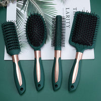 Anti-static Smooth 4pc Hair Air Cushion Comb Dark Green Plastic Comb Scalp