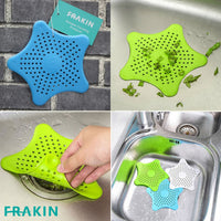 Anti Blocking Floor Drain Silicone Sewer Outfall Strainer Sink Filter Star