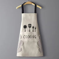 Apron Waterproof Oilproof Can Wipe Hands Kitchen Work Clothes Home Cooking