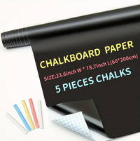 Giant Chalkboard Sticker for Wall | 60x200cm Erasable PVC Blackboard Mural
