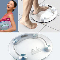 Personal Body Weight Scale Digital Electronic Tempered Glass - Transparent