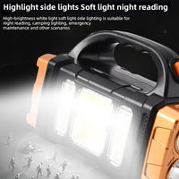 Hb 2678 Super Bright Solar LED Camping Flashlight with COB Work Lights USB