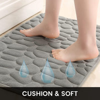 Bath Mats Non Slip Memory Foam Mat Bath Rug Bathroom Shower Mat Coral Fleece