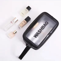 3pcs Portable Travel Wash Bag Female Transparent Waterproof Makeup Storage