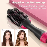 One Step Multifunctional Hot Air Comb Straight Dryer Portable Curler