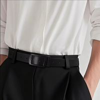 1pc of Stylish PU Leather Belt for Men, Featuring a Simple and Vintage