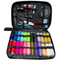 90pcs Compact Travel Sewing Kit with Assorted Threads, Needles, Scissors