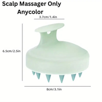 Silicone Scalp Massager & Shampoo Brush - Fragrance-Free, Battery-Free Hair