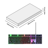 Bajeal K35 Colorful Rainbow Backlight Ergonomic USB Wire Waterproof RGB