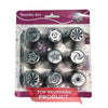 Stainless Steel Russian Nozzle Set 9 Pcs - Silver