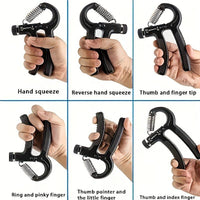 5pcs/set Hand Gripper Gym Fitness Hand Grip Ball Kit Power Finger Forearm