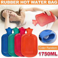 Rubber Hot Water Bag. Bottle (500ml & 1000ml 1750ml Capacity). Pain Relief.