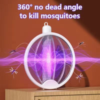 Smart 4-in-1 Electronic Rechargeable Mosquito Swatter Racket with Foldable