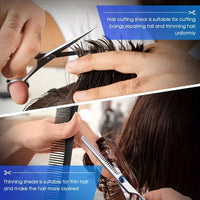 2pcs/set Premium Hair Cutting Kit - Stainless Steel Scissors with Thinning