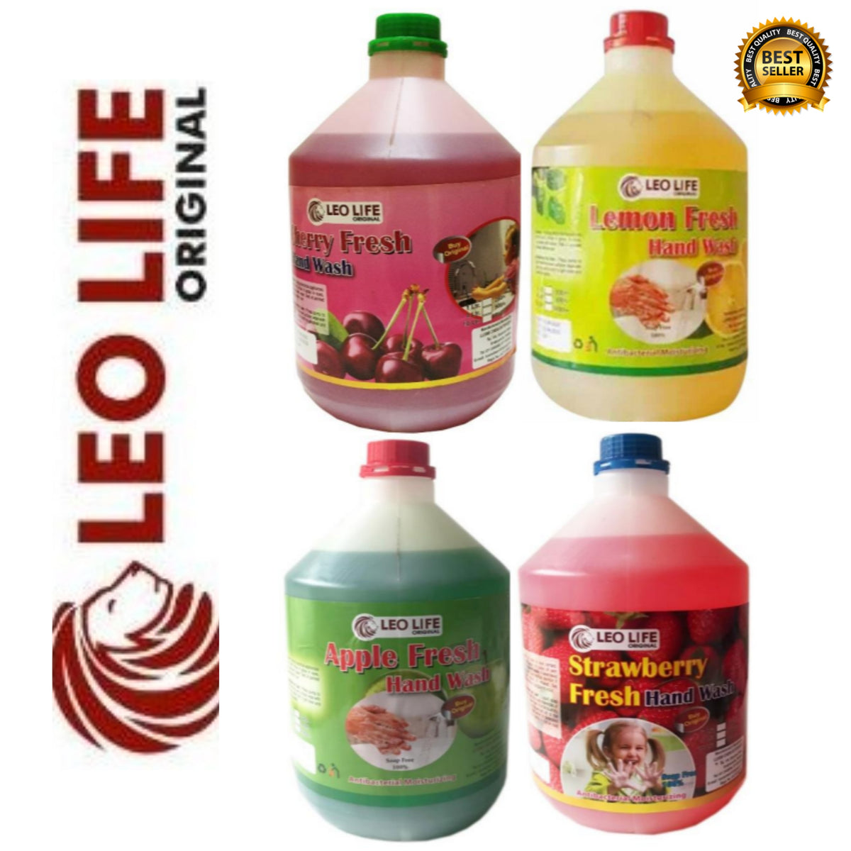 Leo Life Anti-Bacterial Foaming Hand Wash Strawberry & Apple & Lemon &