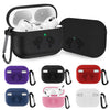 Airpods Pro 4 Case Pouch Silicone Soft + Hook Pouch in Black Red Brown Green
