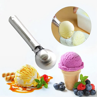 Premium Stainless Steel Ice Cream Scoop with Trigger Fruit Scoop Frozen