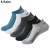 5 Pairs of Mens Summer Thin Mesh Breathable Mens Polyester Sports Socks