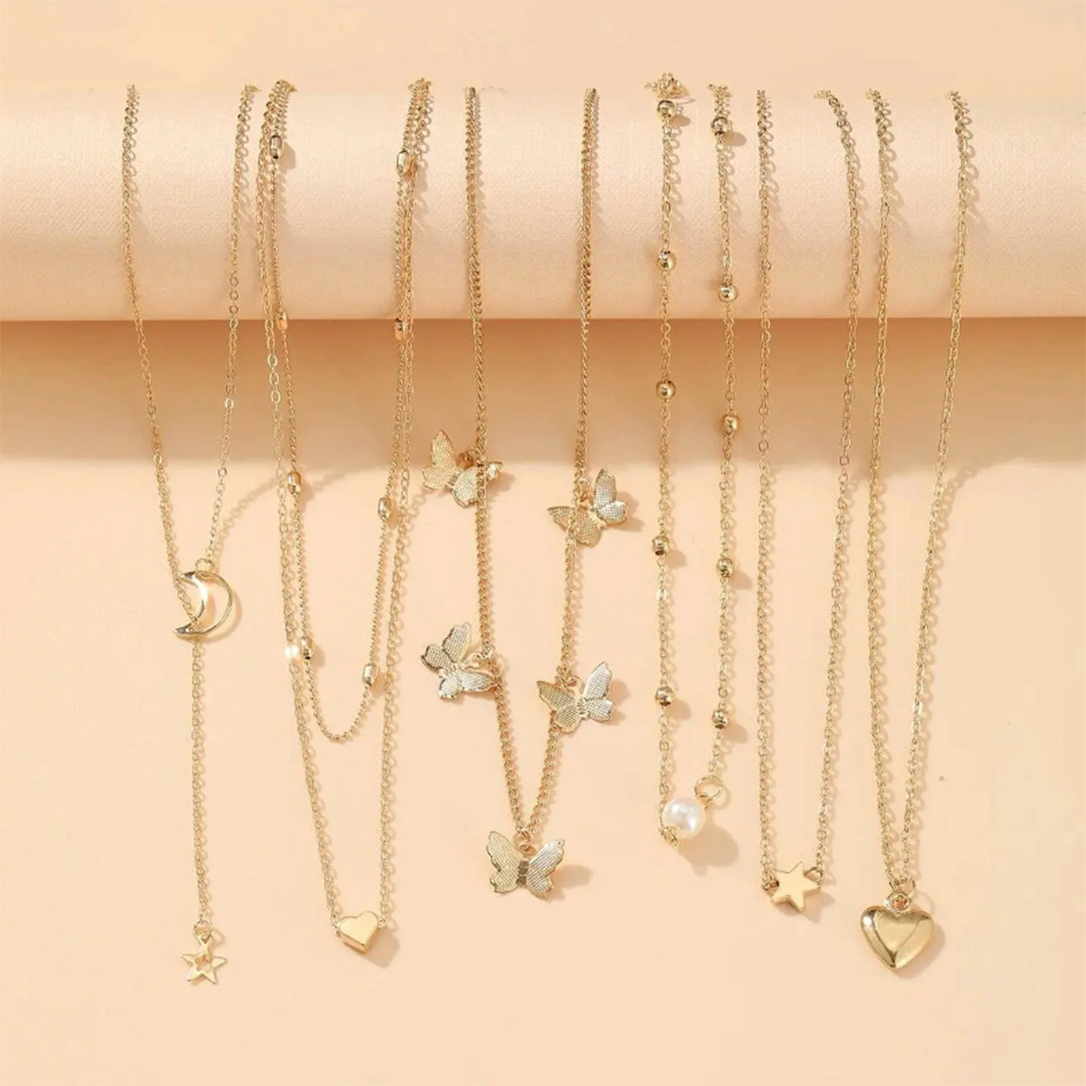 6pcs Necklace European and American Simple Temperament Lovely Atmosphere