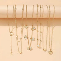 6pcs Necklace European and American Simple Temperament Lovely Atmosphere