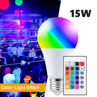 9w LED RGB Bulb Screw Type E27 with 16 Colors Adjustable + Remote