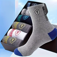 Pack of 5 Comfortable & Soft Men's Mid-Calf Socks, Trendy Casual and Sports