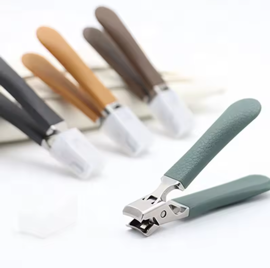Modern Stainless Steel Nail Clippers, Wide Jaw Toenail Trimmer with Concave