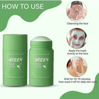 Natural Green Tea Mask Stick Deep Cleansing Oil Control Anti Acne