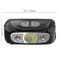 Anedshaop Mini Rechargeable Sensor Headlamp LED Headlight Torch Waterproof