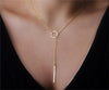 Gold Plated Ring and Bar Necklace