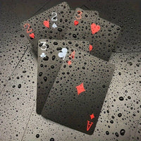 Card Pack Pure Black Magic Box-packed Waterproof PVC Plastic Playing Cards Set
