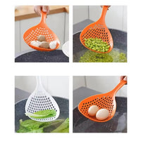 1pcs Household Kitchen Tool Food Straining Spoon Skimmer Anti-scald Plastic