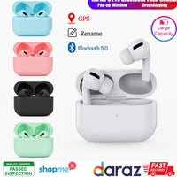 Tws Pro Wireless EarBuds with Charging Case Red & Blue Light Touch Sensor