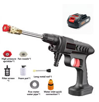 Household Electric High-pressure Car Wash Water Gun Lithium Battery Wireless