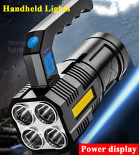 Super Powerful LED Flashlight Tactical Torch USB Rechargeable Waterproof