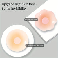 2pcs Reusable Silicone Nipple Covers, Seamless Invisible Self-Adhesive