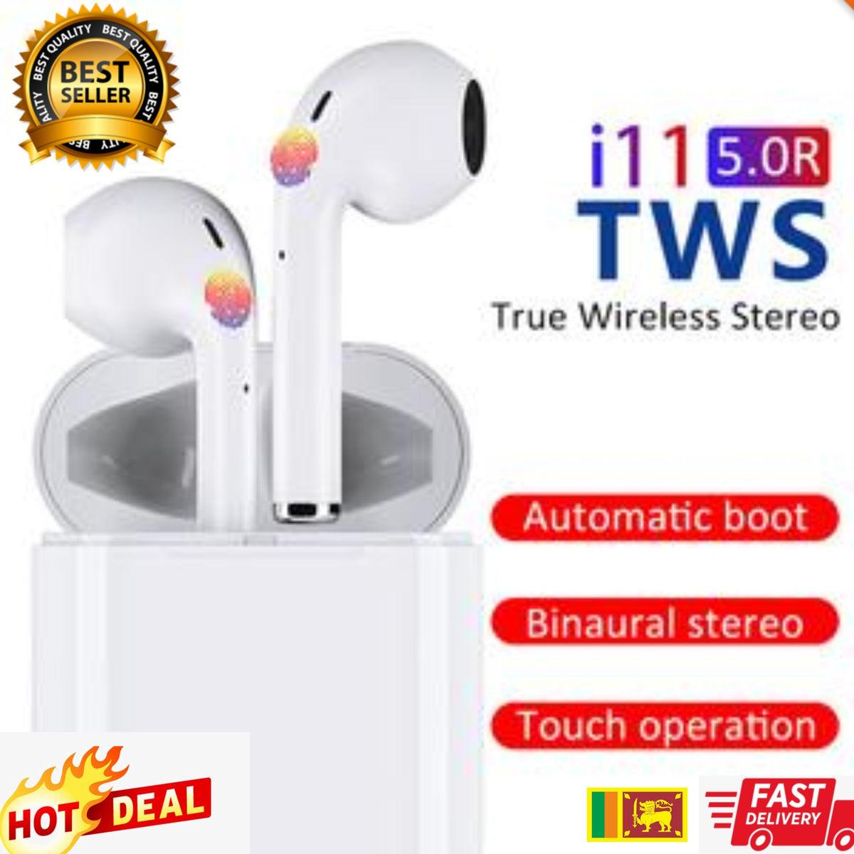 Tws I12 Bluetooth Headset Wireless Headphone 5.0 BT and Touch Control with