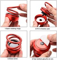 Solar Power Rotatable Car Aroma Air Freshener Perfume Color Silver
