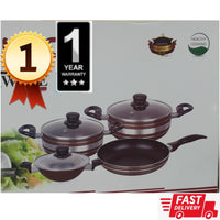 Taiko Non-Stick Cookware Cooking Set - 7 Pcs