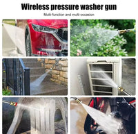 Household Electric High-pressure Car Wash Water Gun Lithium Battery Wireless