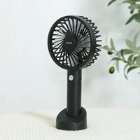 Mini Fan USB Rechargeable Strong Wind with Base & Handheld.