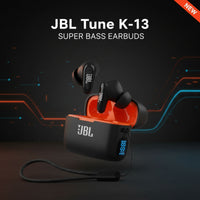 Jbl K-13 Bass Edition - Bluetooth 5.3 TWS Earphones with 30h Battery, Sweat